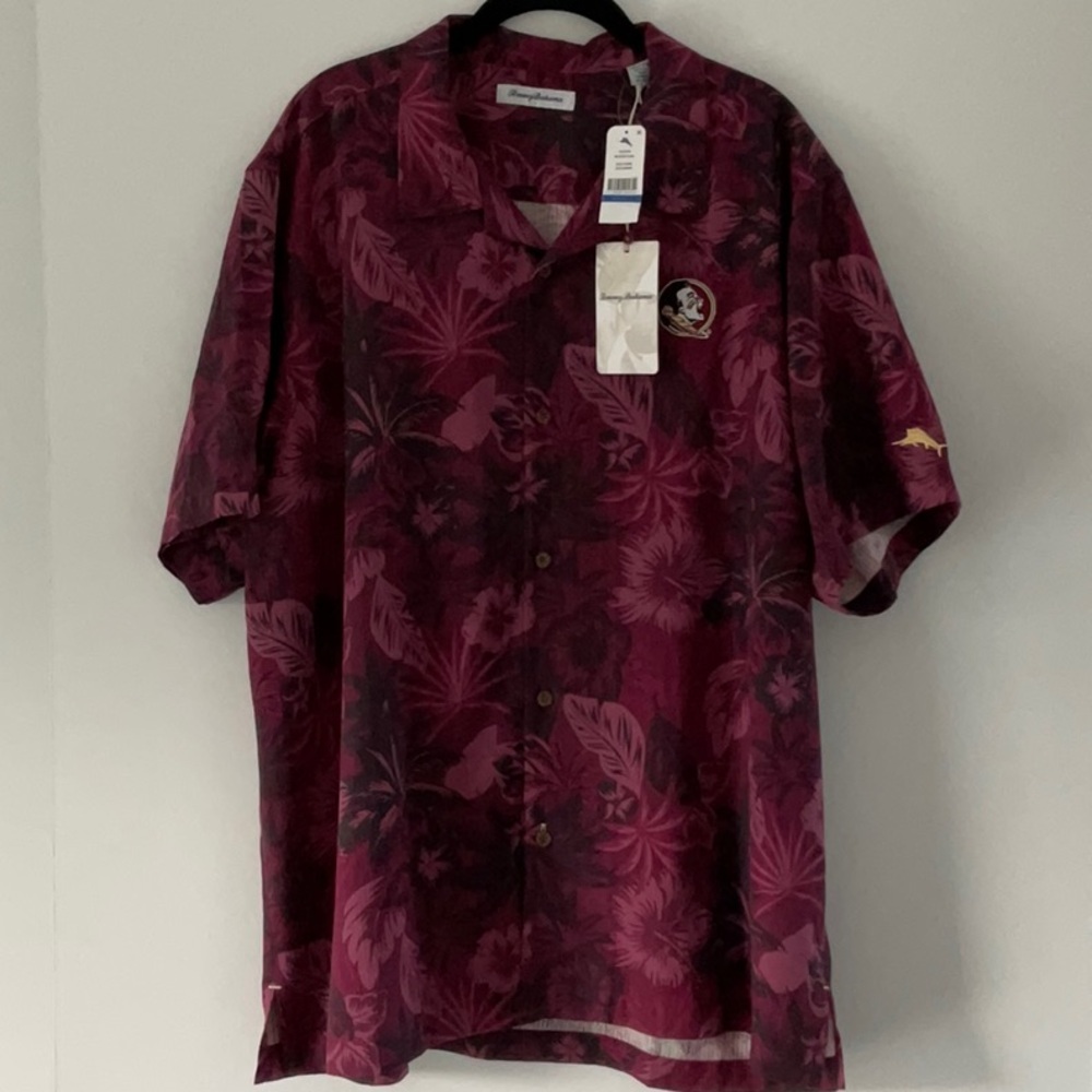 Tommy Bahama FSU Collegiate Bahama Coast Nuevo Fronds Shirt - NWT - Size XL